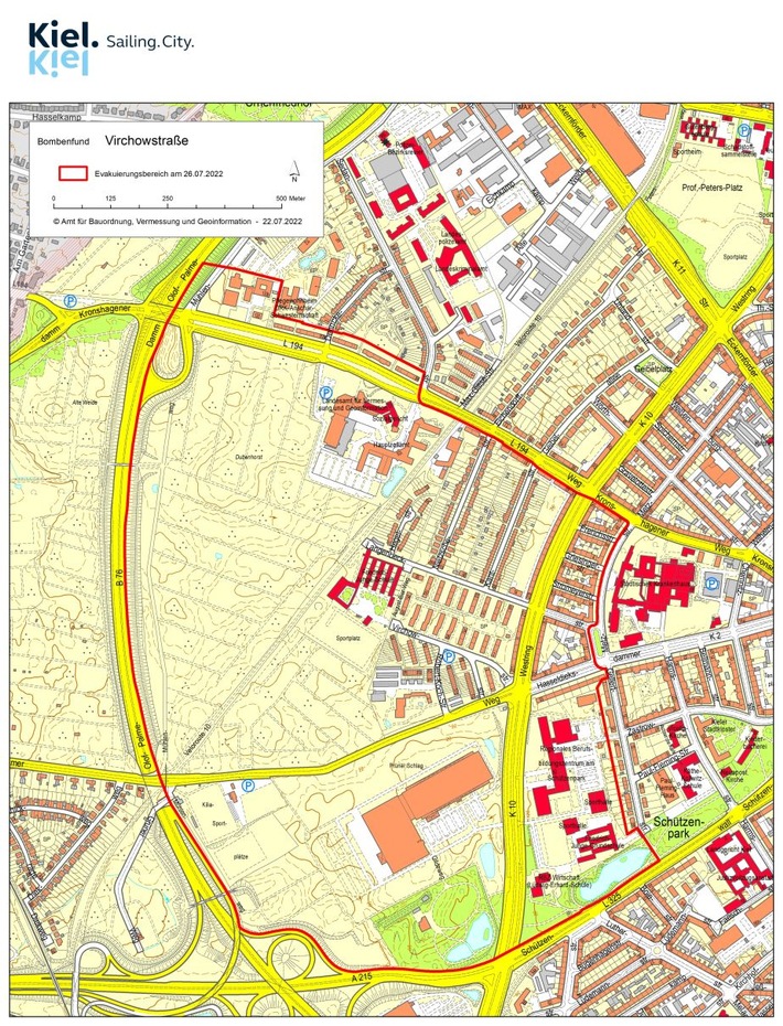 POL-KI: 220722.2 Kiel: Britische Fliegerbombe aufgefunden - Entschärfung am Dienstag