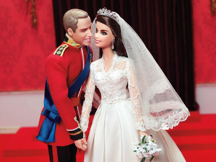 Prinz William und Catherine als königliche Barbie®-Collector Edition / Pünktlich zum ersten Jahrestag ihrer märchenhaften Hochzeit überrascht Mattel mit dem royalen Traumpaar aus England (mit Bild)