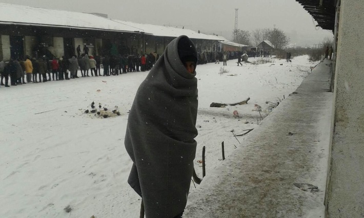 Le froid met 75&#039;700 réfugiés en situation de détresse dans les Balkans