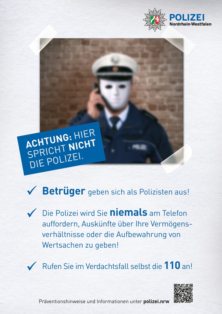 POL-GM: 211119-1037:  Tricks der Telefonbetrüger: Falsche Polizeibeamte und Enkeltrick