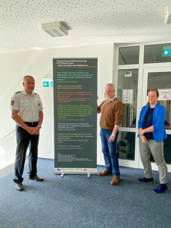 POL-VER: Polizeiinspektion Verden/Osterholz setzt Zeichen gegen Ausgrenzung und Diskriminierung - Wanderausstellung des Stadtarchivs Verden &quot;Sara sei dein Name!&quot; gastierte an drei Standorten