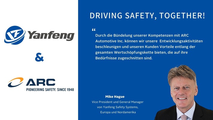 Neuer Partner für den Geschäftsbereich Passive Sicherheitssysteme von Yanfeng in Europa / Yanfeng und ARC Automotive gründen Joint Venture für Gasgeneratoren