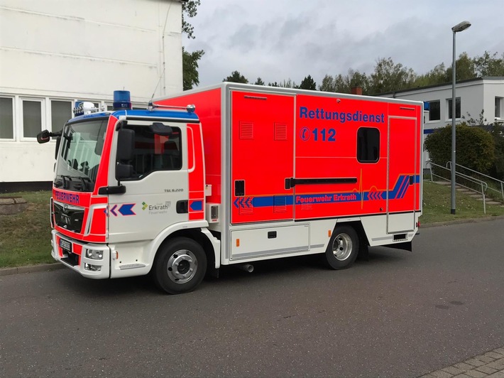 FW-Erkrath: Sonder-Rettungswagen der Feuerwehr Erkrath nimmt seinen Dienst auf
