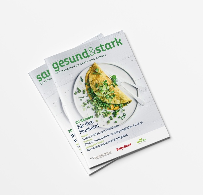 Neue Zeitschrift «gesund & stark» mit proteinreichen Rezepten für mehr Muskeln