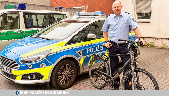 POL-DU: Neues Gesicht für Baerl! Andreas Werner hat den Streifenwagen gegen ein Dienstfahrrad getauscht und ist ab sofort neuer Bezirksdienstbeamter für den Stadtteil.