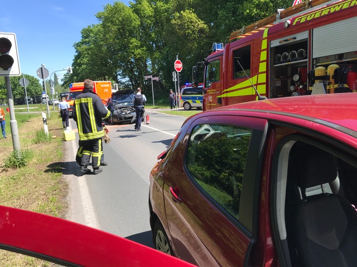 FW Kranenburg: Verkehrsunfall am Draisinenübergang