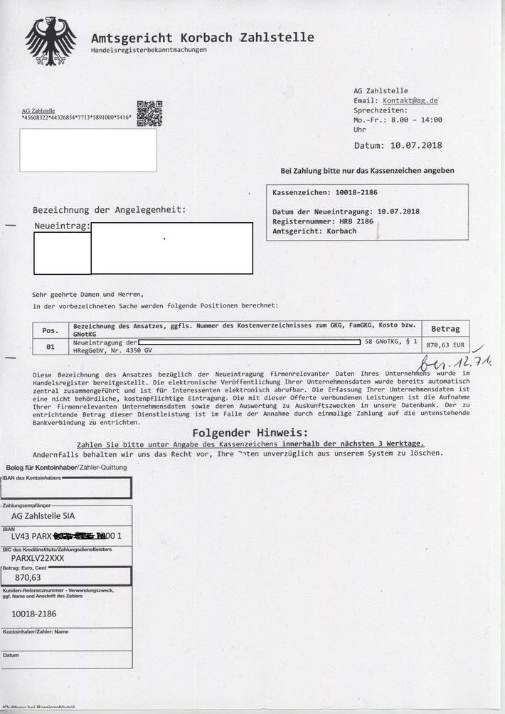 POL-KB: Waldeck-Frankenberg - Betrug im Namen des Amtsgerichtes