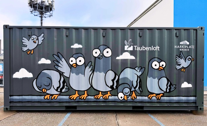 Artenschutz und Stadtteilpflege: Taubenloft auf der Marktplatz Galerie in Hamburg-Bramfeld