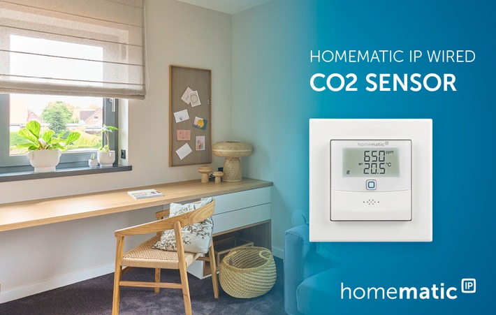 Luftqualität überwachen, effizient lüften, gesünder wohnen: der Homematic IP Wired CO2 Sensor mit Display