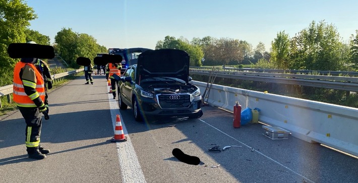 POL-PDLD: A65/AS Haßloch - Auffahrunfall mit Verletzten