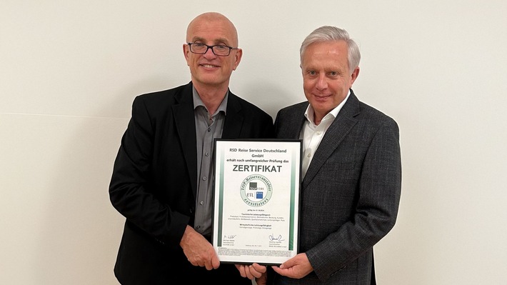 RSD Reise Service Deutschland wieder als TOP-Reiseveranstalter ausgezeichnet / Erneute Zertifizierung pünktlich zum 15-jährigen Firmenjubiläum