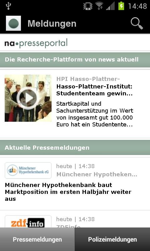 Presseportal.de jetzt auch als Android-App / dpa-Tochter news aktuell baut Präsenz im mobilen Web aus (BILD)