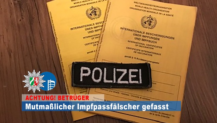 POL-OB: Duisburg/Oberhausen: Mutmaßlicher Impfpassfälscher gefasst - Polizei warnt vor Betrügern