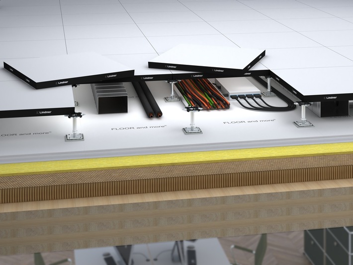 Modularer, nachhaltiger Schallschutz bei Massivholzdecken mit Lindner CLT Bodensystemen