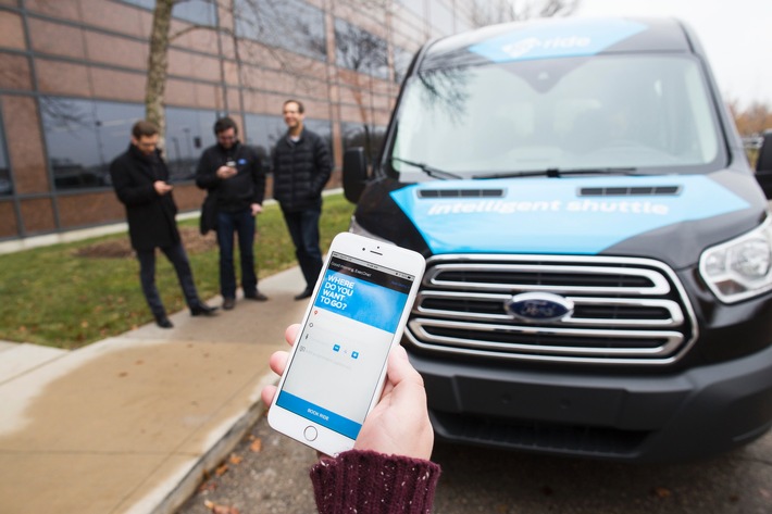 Zubringerdienst für Ford-Mitarbeiter: Das Experiment &quot;Dynamic Shuttle Service&quot; ist auf dem Weg zur Realität