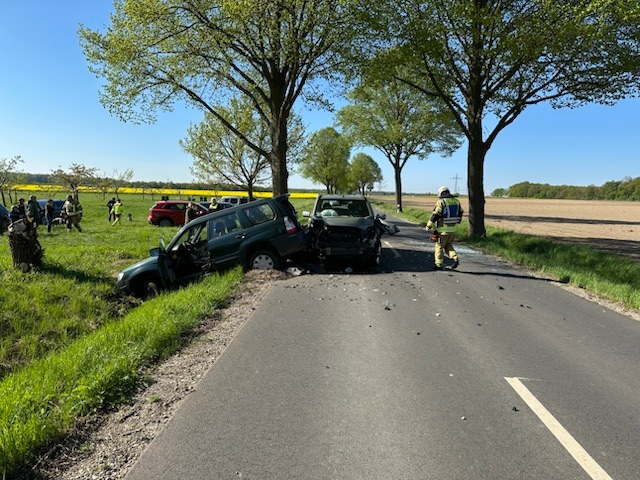 POL-WOB: Schwerer Verkehrsunfall auf der K70 - Zwei Personen verletzt