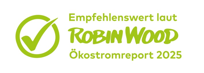 ROBIN WOOD Ökostromreport 2025 / Green Planet Energy erneut unter den Top 10