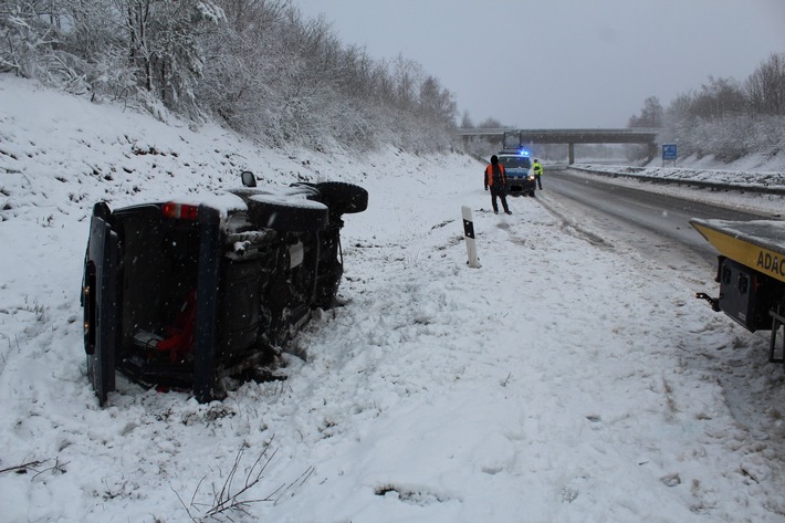 POL-PDKL: A6/A62/A63 - Westpfalz, Verkehrsunfälle nach Wintereinbruch