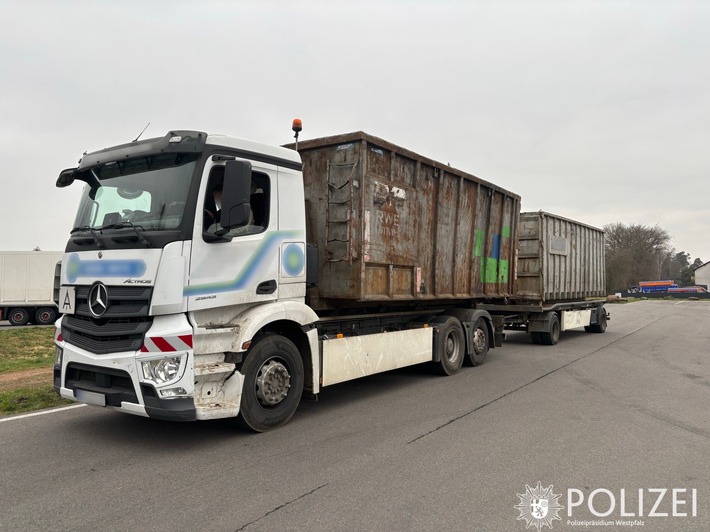 POL-PPWP: Polizei zieht völlig desolaten Lkw aus dem Verkehr