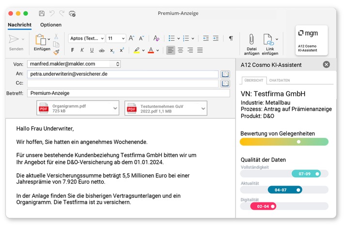 Erste AI-Lösung für den Industrieversicherungsmarkt: Cosmo AI Suite ist datenschutzkonform, flexibel und skalierbar