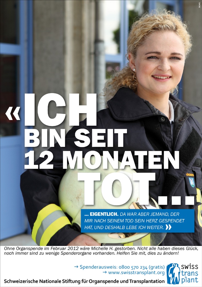 «Ich bin tot...» - Kampagne von Swisstransplant sensibilisiert für Organspende (BILD)
