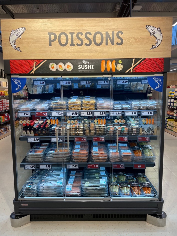 Lidl Suisse introduit le coin du sushi dans ses magasins / Un nouveau concept mis en oeuvre dans 40 magasins