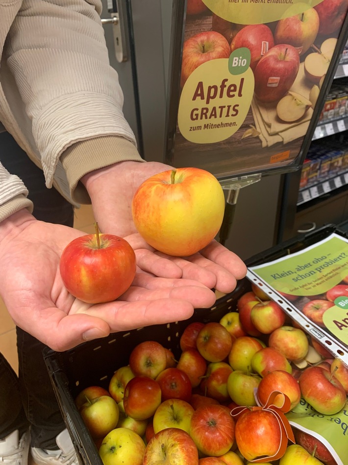 Presseinformation: Schöne Aktion für mehr Nachhaltigkeit - tegut… verschenkt rund acht Tonnen „Kinderäpfel“
