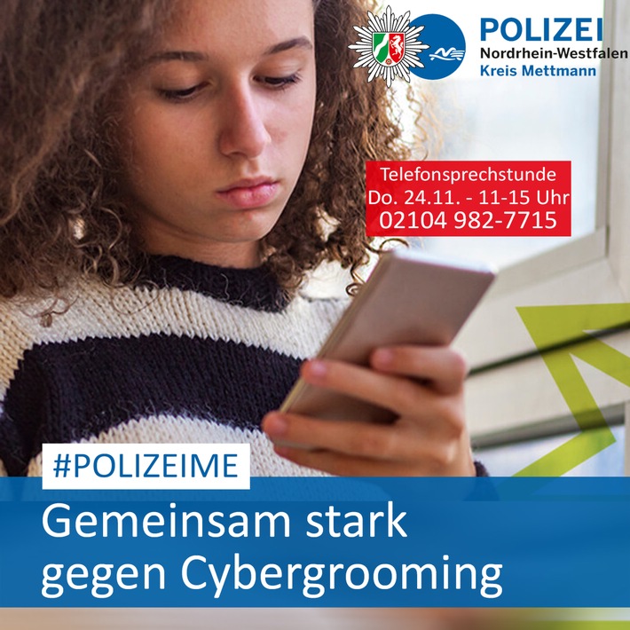 POL-ME: &quot;Cybergrooming&quot; - Polizei bietet telefonische Beratung an - Kreis Mettmann - 2211080