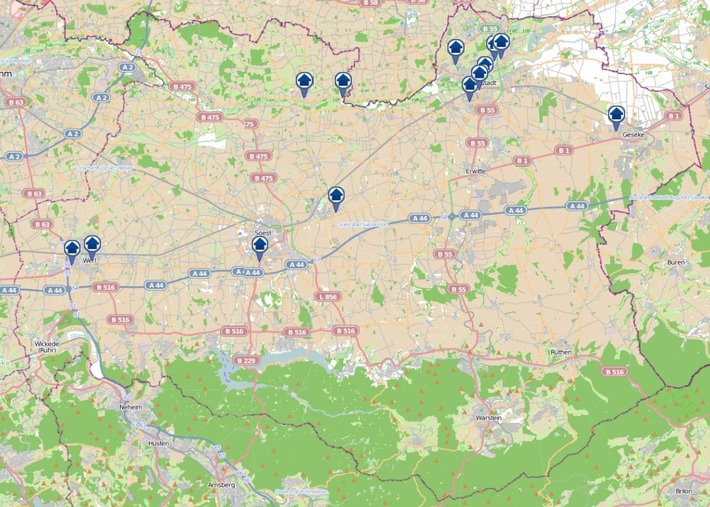 POL-SO: Kreis Soest - Wohnungseinbruchradar