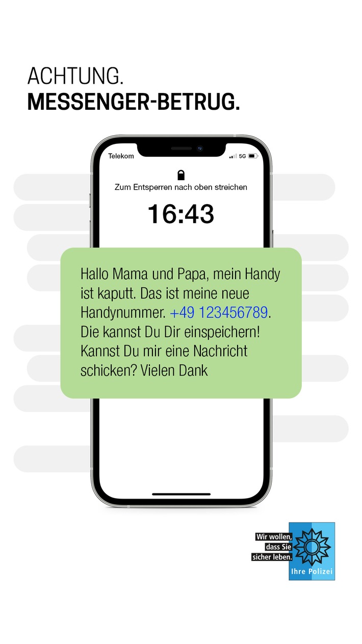 POL-KA: (KA) Karlsruhe - Vorsicht vor Messenger-Betrug - Tipps und Hinweise Ihrer Prävention