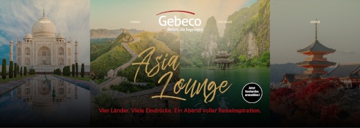 Gebeco Pressemeldung: Asia Lounge: Vier Länder, ein Abend voller Inspiration