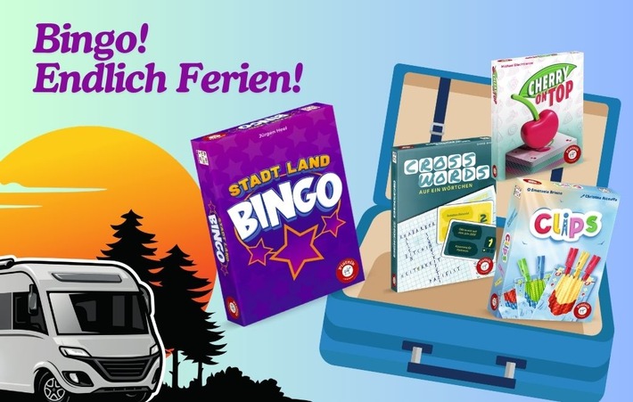 Bingo! Bald sind Ferien! Neue Spiele von Piatnik für die Reise oder den Urlaub auf Balkonien