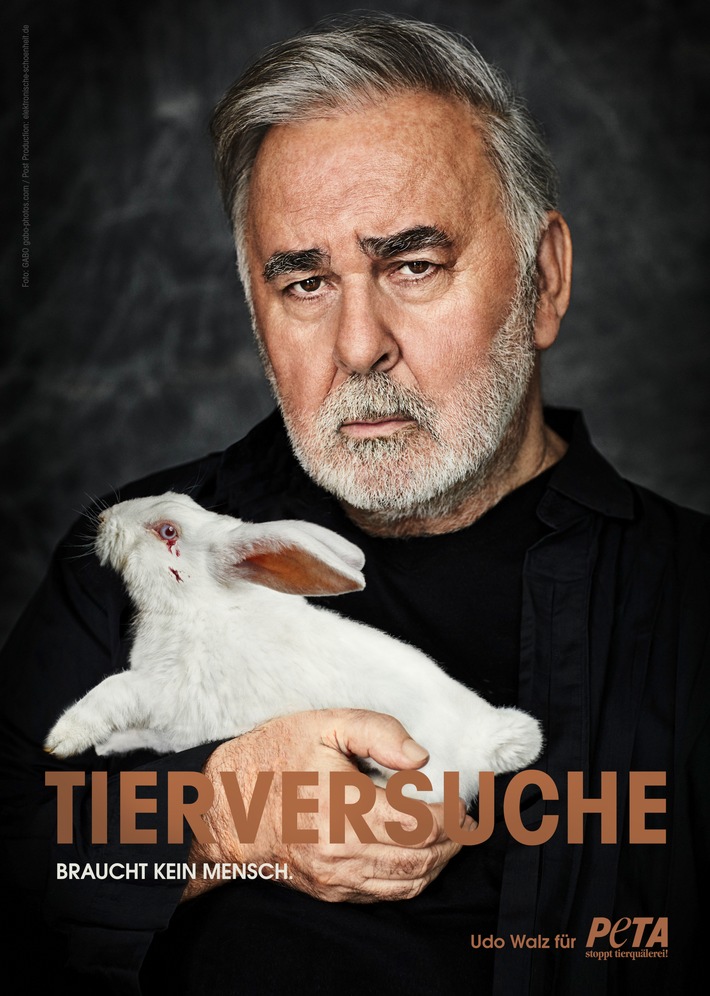 Udo Walz für PETA: &quot;Tierversuche braucht kein Mensch&quot; / Starfriseur gegen Tierquälerei für Kosmetikprodukte