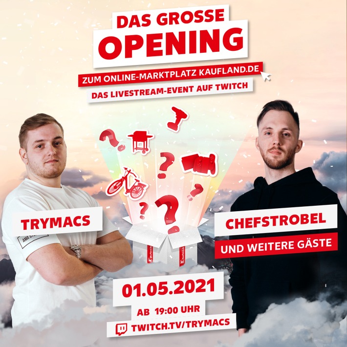 Online-Marktplatz feiert größtes Give-away-Event auf Twitch mit Trymacs und Chefstrobel