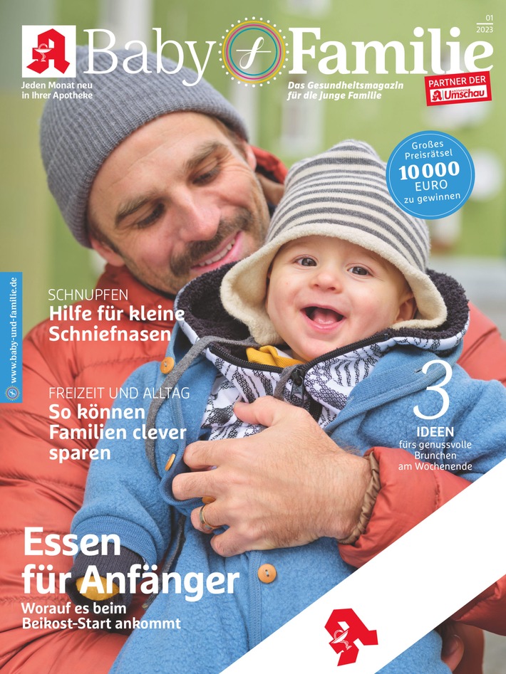 Explosion der Sinne: Babys erstes Essen / Wenn der Säugling fünf Monate alt ist, können Eltern allmählich mit der Beikost starten. Apothekenmagazin "Baby und Familie" erklärt, was zu beachten ist