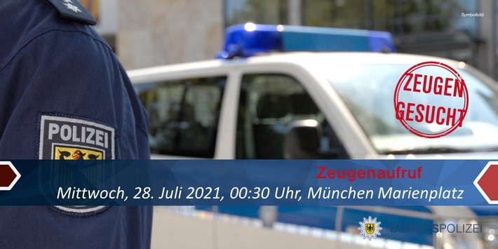 Bundespolizeidirektion München: Zeugenaufruf / Bundespolizei sucht nach Angriff auf 41-Jährigen nach Zeugen