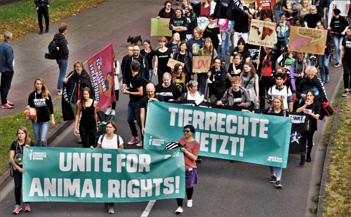 Für Tierrechte: Tausende Demonstranten ziehen am Wochenende durch Berlin