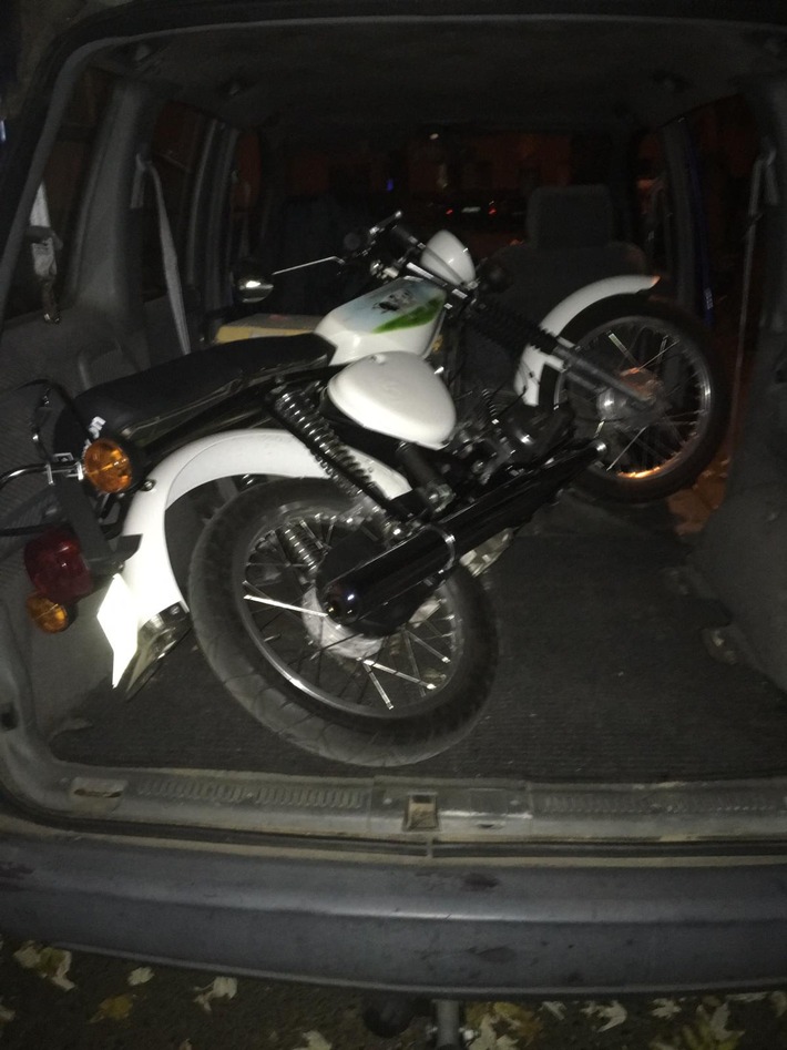 BPOLD-B: Gemeinsame Fahndungsgruppe stellt gestohlenes Moped sicher