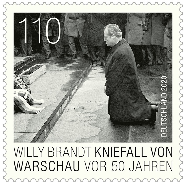 PM: Briefmarke erinnert an Willy Brandts Kniefall in Warschau vor 50 Jahren