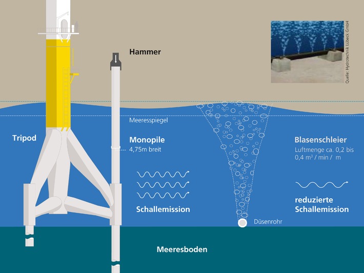 Schallschutz für Meeresbewohner / Vorbereitungen für den Trianel Offshore Windpark laufen an (mit Bild)