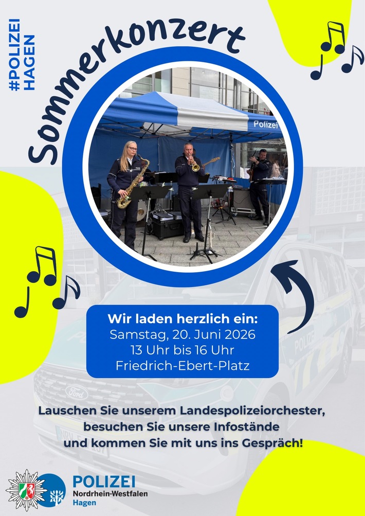 POL-HA: Einladung zum Sommerkonzert - Begegnung mit der Polizei in der Innenstadt