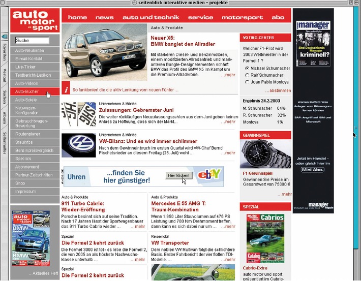 Motor-Presse Stuttgart konzentriert Multimedia-Aktivitäten auf die Online-Auftritte ihrer starken Print-Marken im Autobereich in Anbindung an die Redaktionen