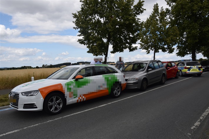 POL-HF: Verkehrsunfall mit Personenschaden -
Auffahrunfall