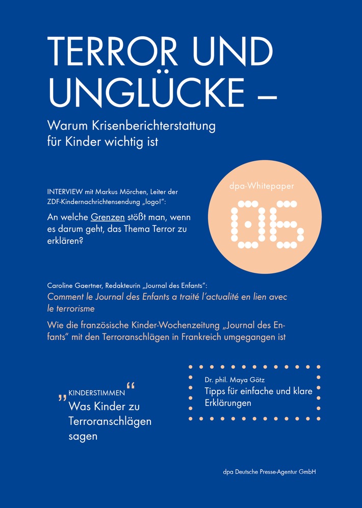 Wie sage ich es Kindern? Ein kostenloses dpa-Whitepaper erklärt, wie man Kindern die Welt erklären kann (FOTO)