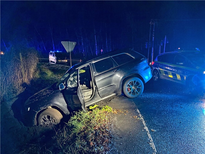 POL-ME: Fahrt ohne Führerschein endet im Straßengraben - 2602048