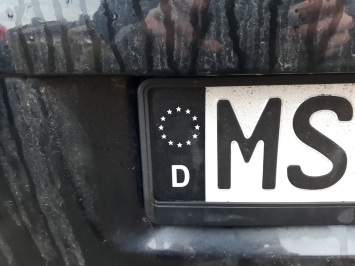 POL-MS: Auto mit verändertem Kennzeichen gestoppt
