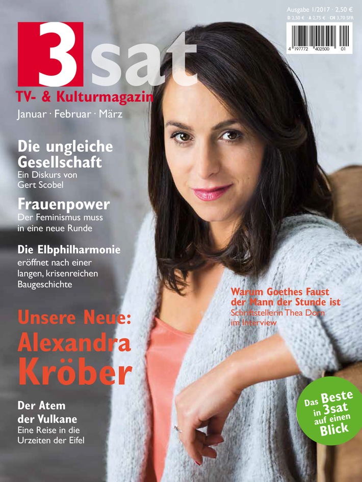 Routine ist nicht ihre Sache / Interview mit der neuen 3sat-Moderatorin Alexandra Kröber im &quot;3sat TV- &amp; Kulturmagazin&quot; / Mit dem Besten aus 3sat von Januar bis März / ab 16. Dezember 2016 erhältlich