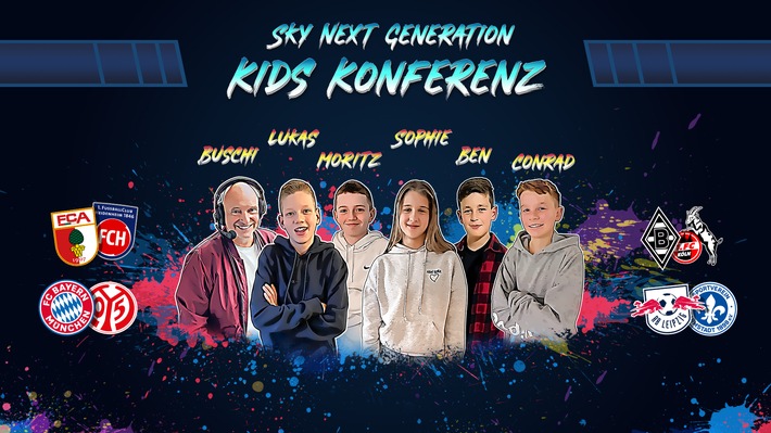 Fünf auf einen Streich - Fünf Produktionen von Sky Next Generation in 2024 geplant und erste Kids Konferenz am Bundesliga Samstag mit fünf Kids Reportern