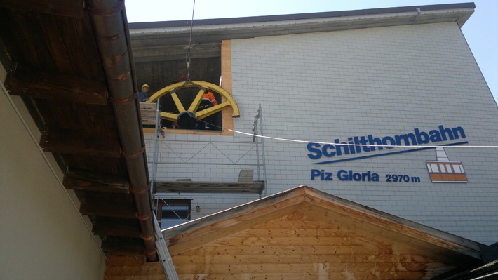 Schilthornbahn - Schadenbehebung verläuft planmässig / Fahrplanmässiger Betrieb ab Mittwoch 25.07.2012
