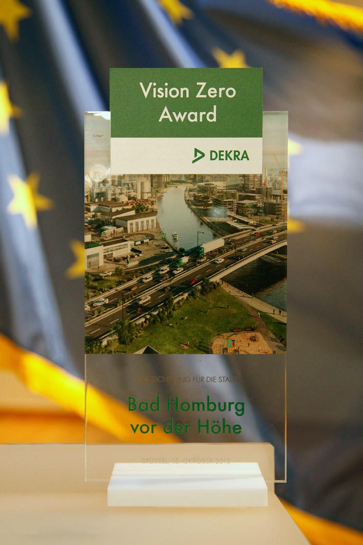 Acht Jahre ohne Verkehrstote: DEKRA Vision Zero Award 2018 für Stadt Bad Homburg